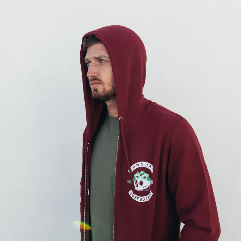Zuma Jay Harlot Zip Hoody Burgandy-7